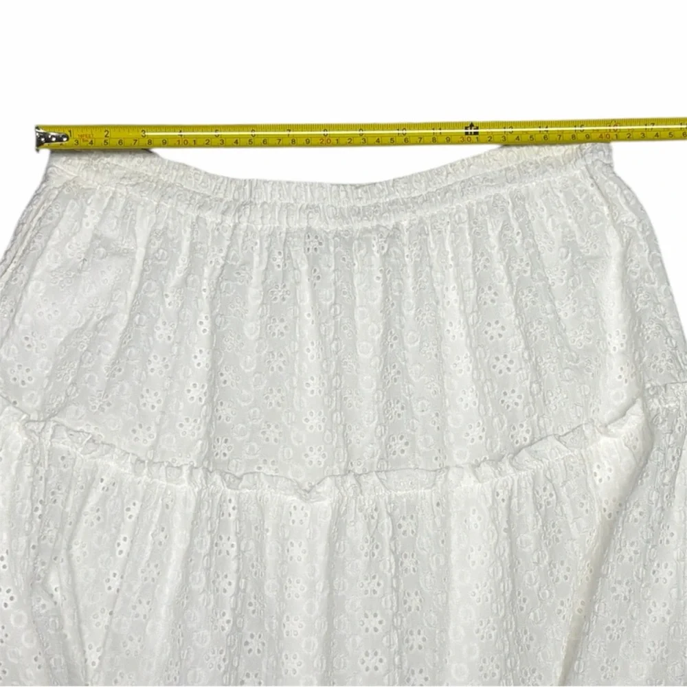 1. State Size Large White Eyelet Tiered Maxi Skirt - Picture 2 of 5
